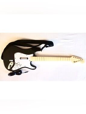 Harmonix Rock Band Guitar Xbox 360 Wired Fender Stratocaster 822152 Works